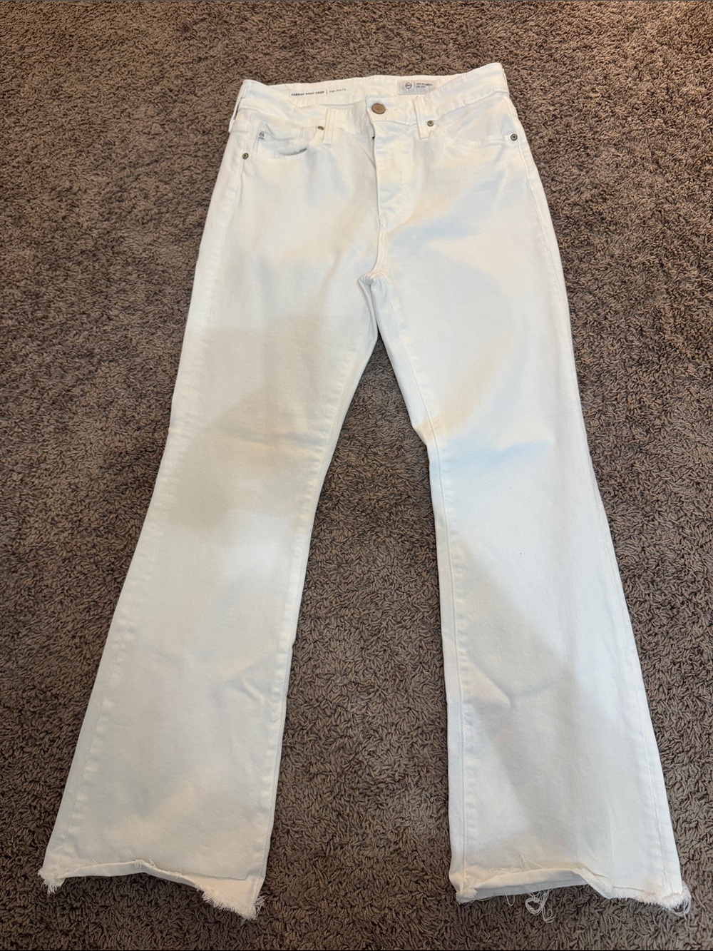 Ag Adriano Goldschmied White High Rise Jeans